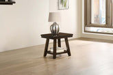 Modern Bold Simple Walnut Finish 1pc End Table Under-Table Shelf Storage Living Room Rubberwood Veneer