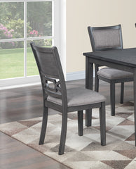 Dining Room Furniture Gray 6pcs Set Dining Table 4x Side Chairs A Bench Rubberwood Unique Design Back Chair