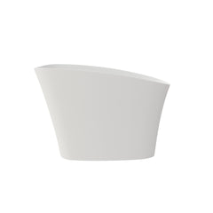 51 Inch Solid Surface Soaking Bathtub - Deep Soak Freestanding Tub