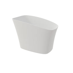 51 Inch Solid Surface Soaking Bathtub - Deep Soak Freestanding Tub