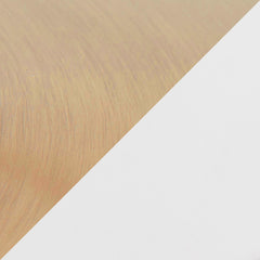 Pebble Contemporary/Glam Adjustable Dining or Bar Table in Gold Metal and White Wood by LumiSource