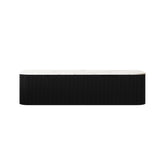 DINA 60'' Wall Mounted Cabinet, with Carrara White Sintered Stone Countertop and Two Drawers, NO Basin, NO Faucet, Black Color