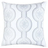 White Holiday Embroidered Velvet Throw Pillow with Insert 20x20