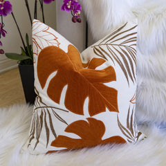 Autumn Vibes Leaf Accent Pillow