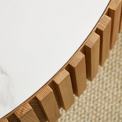 35.43'' Nesting Round Sintered Stone Tabletop Modern Drum Coffee Table Luxury Circle Coffee Table for Apartment ASH
