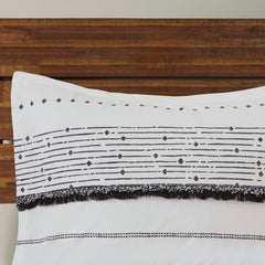 Full/Queen Cotton Printed Duvet Cover Set with Trims