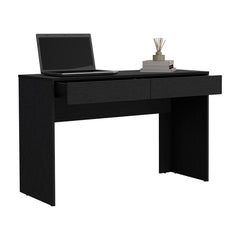 Computer Desk Aberdeen, Two Drawers, Black Wengue Finish