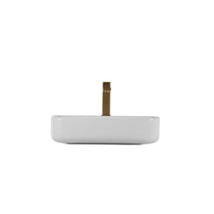 Bothwa Home Rectangular Countertop Ceramic Wash Basin (White Finish) CUPC Certified