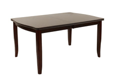 Espresso Color 1pc Dining Table w Built in Leaf Rubberwood Dining Room Furniture Modern Kitchen Table