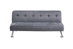 Blue Grey Color Polyfiber 1pc Adjustable Sofa Metal Legs Tufted Upholstered Plush Cushion Couch USB
