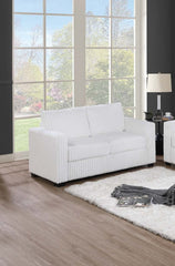 Classic Luxurious Milk Color Sofa And Loveseat Plush Cushion Seat Couch Corduroy Upholstered Living Room Furniture