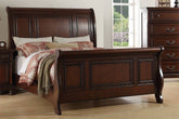 Traditional Style 1pc Queen Size Bed Two Panel Bed Headboard And Footboard Cherry Finish Bedroom Furniture