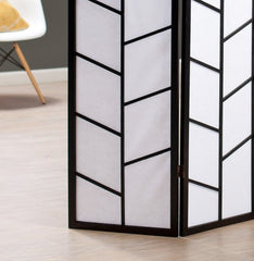 3-Panel Climbing Screen Room Divider, Black