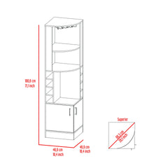 Dark Walnut 8-Bottle 2-Shelf Bar Cabinet