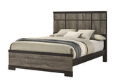 1pc Contemporary Queen Panel Bed Panel-style Headboard Gray Ebony Finish Wooden