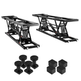 Car Lift, 25.6" Max. Height, 5,000 LBS Capacity Portable Car Lift, with Extended-Length Plates, Heavy-duty Carbon Steel Truck Lift with 120V Power Unit, Auto Car Jack Lifts for Home Garage Shop