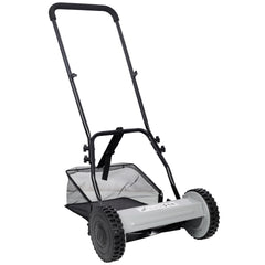 14-Inch 5-Blade Push Reel Lawn Mower with Grass Catcher, GRAY COLOR