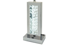 Modern Unique Glass Bubble Column Clean Rectangular Shade 1pc Lamp Ambient Glow Chrome LED Accent White