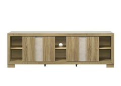 1pc Entertainment Console Rustic Charm Driftwood Wood Finish Open Shelf Living Room Furniture