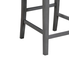Graham Set of 2 Gray Finish Upholstered Seat 20" Counter Height Chair