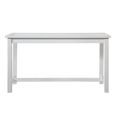4pc Counter Height Dining Set White Finish Counter Height Table w Drawer Built-in USB Ports Power Outlets and 3 Stools Casual Dining Furniture