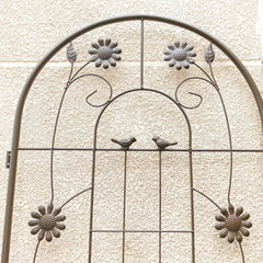 2 Pack Metal Garden Trellis 71" x 19.7" Rustproof Trellis for Climbing Plants Outdoor Flower Support Brown