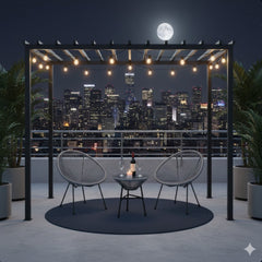 3-Piece Acapulco Wicker Patio Bistro Set with 2 Gray Chairs & Glass Table