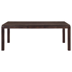 Contemporary Design Dark Brown Finish 1pc Dining Table with Separate Extension Leaf Wooden Dining Furniture