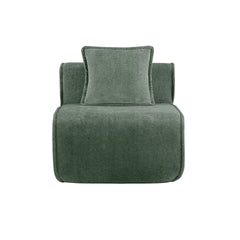 Harrison Armless Sofa Velvet-Green