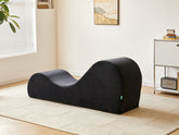 Solace Chaise Lounge Chair Relaxation, Ergonomic Design with Soft Yet Firm High-Density Foam Core, Removable Machine-Washable Cover, Black