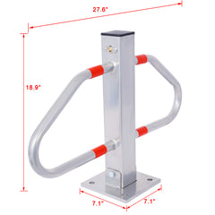 Parking bollard,pole barrier with lock ,car parking protection posts,home garage street decor ,parking barrier gray