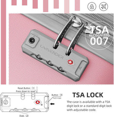Luggage Sets 6 Piece with Duffel Bags, Hardside Expandable Suitcases with Spinner Wheels TSA Lock, Pink