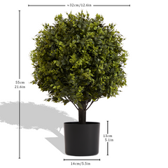 UV protection Ball Topiary Tree for indoor outdoor Hot sales Artificial plants Greenery decoration in pot 22in 2pcs/set