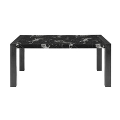 Black Dining Table and (4) Charcoal Dining Chairs