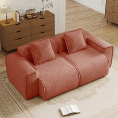 Harrison LSF&RSF Sofa Velvet- Red