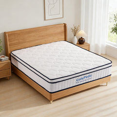 10 Inch King Size Medium Firm Mattress, Memory Foam with Pocket Springs for Back Pain Relief & Pressure Relief, Cooling Antibacterial Cover, CertiPUR-US Certified, White(75.98"x 79.92"x 9.84")