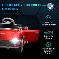 Aosom Licensed BMW Kid Electric Ride On Car, 12 Battery Powered Electric Car for Kids with 3 Speeds Remote Control, Easy Transport, Suspension System, Lights, Horn, MP3, Red