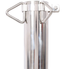 12FT Heavy Duty Stainless Steel Canopy Pole With Base Plate,Suitable for Garden,Yard,Patio,Playground