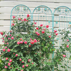 4 Pack Metal Garden Trellis 86.7" x 19.7" Rustproof Trellis for Climbing Plants Outdoor Flower Support Green