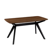 Wood Dining Table ,Walnut+Black