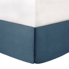 7 Piece Cotton Sateen Comforter Set Blue Queen