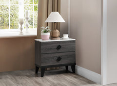 NIGHTSTAND in Dark Gray Oak (Rustic Accents)