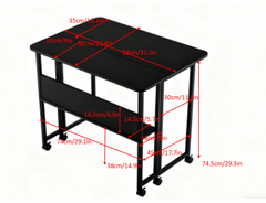 Folding Desk Small Foldable Desk for Small Space, 31.5 Inches Writing Computer Desk in Study, Home Office Foldable Office Desk for Bedroom 80*58,black