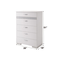 Naima II White High Gloss Finish Chest
