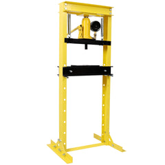 12Ton Bottle Jack Shop Press with Gauge, Bend, Straighten, or Press Parts, Install Bearings, U-Joints, Bushings, Ball Joints, and Pulleys,Yellow