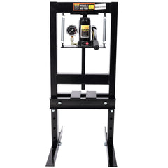6Ton Bottle Jack Shop Press with Gauge, Bend, Straighten, or Press Parts, Install Bearings, U-Joints, Bushings, Ball Joints, and Pulleys,Black