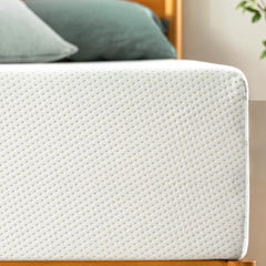 10 King Green Tea Memory Foam Mattress in Box, Fiberglass Free, White(Bed not included)