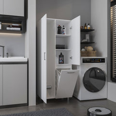 Storage Cabinet 70.9" H, 2 Doors, 1 Drawer, 3 Shelves, 4 Legs, White - Kitchen
