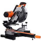 10inch Dual Bevel Double Speed Sliding Miter Saw with LED, 48T Blade,0-45° Bevel,2-Speed 5000/3200 RPM,15Amp Miter Saw with Extension Table,3.5x13in Cutting Capacity