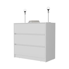 Milford 2 Piece Bedroom Set, Nightstand + Dresser, White